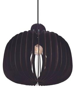 Nordlux Κρεμαστό φωτιστικό Hazo, Ø 43 cm, μαύρο, ξύλο, ρυθμιζόμενος, Μαύρο, Σαλόνι / τραπεζαρία, Ξύλο, Σκανδιναβικό