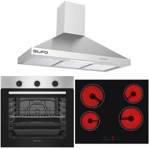 ΣΕΤ ΦΟΥΡΝΟΣ ΗΛΕΚΤΡΙΚΟΣ SF6850BOI INOX 83LT + ΕΣΤΙΑ ΚΕΡΑΜΙΚΗ SF6135 + ΑΠΟΡΡΟΦΗΤΗΡΑΣ ΚΑΜΙΝΑΔΑ SF6618 INOX 90CM (4 ΕΤΗ ΕΓΓΥΗΣΗ ΕΛΛΗ