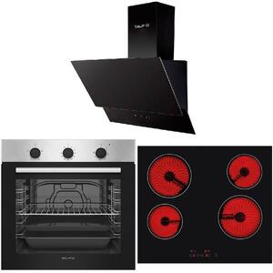 ΣΕΤ ΦΟΥΡΝΟΣ ΗΛΕΚΤΡΙΚΟΣ SF6850BOI INOX 83LT + ΕΣΤΙΑ ΚΕΡΑΜΙΚΗ SF6135 + ΑΠΟΡΡΟΦΗΤΗΡΑΣ ΚΑΜΙΝΑΔΑ SF6610 ΜΑΥΡΟΣ (ΧΕΙΡΙΣΤΗΡΙΟ) (4 ΕΤΗ Ε