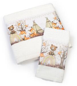 Παιδικές Πετσέτες (Σετ 2τμχ) Dimcol Forest Animals 335 White
