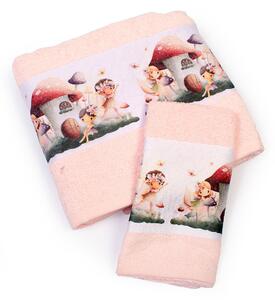 Παιδικές Πετσέτες (Σετ 2τμχ) Dimcol Fairies 330 Pink