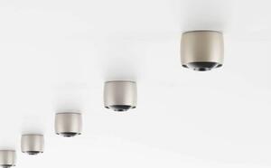 LOOM DESIGN LED φωτιστικό οροφής Air, γκρι, αλουμίνιο, Ø 10 cm, ρυθμιζόμενος, Μπεζ, Σαλόνι / τραπεζαρία, Αλουμίνιο, σύγχρονο
