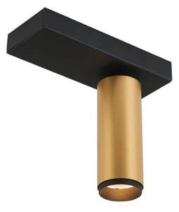 LOOM DESIGN Φωτιστικό οροφής LED X-Beam, 1 φως, μαύρο/χρυσό, ρυθμιζόμενος, Χρυσό / Ορείχαλκου, Σαλόνι / τραπεζαρία, Αλουμίνιο, σύγχρονο