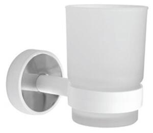 Karag Optimo-W 650199 Ποτηροθήκη Λευκό, Χρωμέ ABS plastic, Ανοξείδωτο ατσάλι, Γυαλί