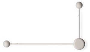 Vibia Pin 1694 LED απλίκα, δύο φώτα, κρεμ, Μπεζ, Σαλόνι / τραπεζαρία, Μέταλλο, σύγχρονο