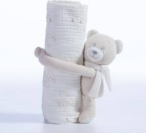 Κουβέρτα Πικέ Αγκαλιάς (75x100) + Λούτρινο Nef-Nef Homeware Teddy Beige