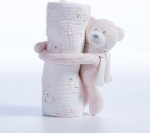 Κουβέρτα Πικέ Αγκαλιάς (75x100) + Λούτρινο Nef-Nef Homeware Teddy Pink