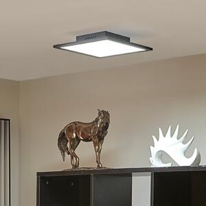 Lindby LED πάνελ Lamin, μαύρο, 30 cm, CCT, dimmable, τηλεχειριστήριο, ρυθμιζόμενος, Μαύρο, Σαλόνι / τραπεζαρία, Μέταλλο, σύγχρονο