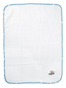 Κουβέρτα Πικέ Αγκαλιάς (80x110) Dimcol Aviator 184 White-Sky Blue