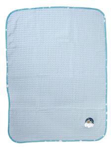 Κουβέρτα Πικέ Κούνιας (100x160) Dimcol Cloudy Bear 175 Sky Blue