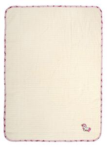 Κουβέρτα Πικέ Αγκαλιάς (80x110) Dimcol Unicorn 189 Ecru-Pink