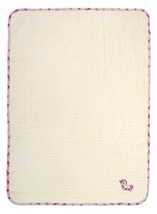Κουβέρτα Πικέ Κούνιας (100x160) Dimcol Unicorn 189 Ecru-Pink