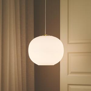 DFTP by Nordlux Κρεμαστό φωτιστικό Navone, λευκό, γυαλί, Ø 40 cm, 1-φωτιστικό, ρυθμιζόμενος, Λευκό, Σαλόνι / τραπεζαρία, Γυαλί