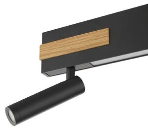 Brilliant LED φωτιστικό οροφής Streamline, μήκος 60 cm, μαύρο, 2-φωτεινές., ρυθμιζόμενος, Μαύρο, Σαλόνι / τραπεζαρία, Μέταλλο, σύγχρονο