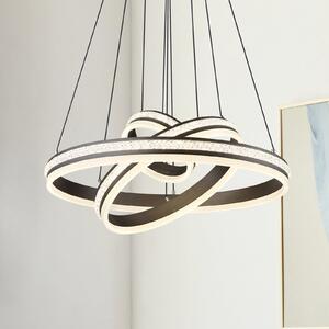 Globo LED κρεμαστή λάμπα Grouni, Ø 60 cm, τιτανίου, CCT, μέταλλο, ρυθμιζόμενος, Γκρι, Σαλόνι / τραπεζαρία, Μέταλλο, σύγχρονο