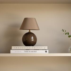Globen Lighting Φωτιστικό τραπεζιού με μπαταρία IRIS, καφέ, ύψος 23 cm, ρυθμιζόμενος, Καφέ / Σκουριάς, Σαλόνι / τραπεζαρία, Ύφασμα / Κλωστοϋφαντουργία, Σκανδιναβικό