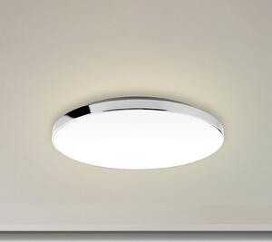 Briloner Φωτιστικό οροφής LED 3351216 χρώμιο/λευκό, Ø 35,5 cm, 4.000 K, IP44, Μεταλλικό, Μπάνιο, Μέταλλο