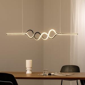 Milagro Lighting LED κρεμαστή λάμπα Ancona, μέταλλο, χρυσό/μαύρο, 4.000 K, Χρυσό / Ορείχαλκου, Σαλόνι / τραπεζαρία, Μέταλλο, σύγχρονο