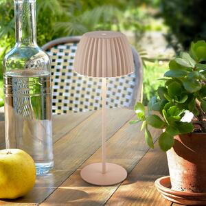 Briloner LED-Ακουστική επιτραπέζια λάμπα Brilo unplugged Riffle, 36 cm, μπεζ, ρυθμιζόμενος, Μπεζ, Σαλόνι / τραπεζαρία, Μέταλλο