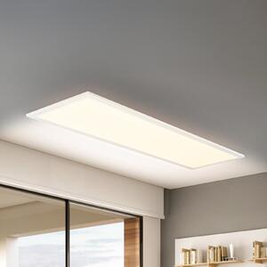 Briloner LED Panel Piatto CCT, IP44, 100 x 25 cm, τηλεχειριστήριο, λευκό, ρυθμιζόμενος, Λευκό, Μελέτη / Γραφείο, Μέταλλο