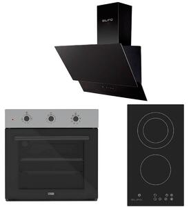ΣΕΤ ΦΟΥΡΝΟΣ SF6008 INOX + ΕΣΤΙΑ DOMINO ΚΕΡΑΜΙΚΗ SF6802HDV3 + ΑΠΟΡΡΟΦΗΤΗΡΑΣ ΚΑΜΙΝΑΔΑ SF6610 BLACK (ΧΕΙΡΙΣΤΗΡΙΟ) (4 ΕΤΗ ΕΓΓΥΗΣΗ ΕΛ