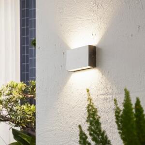 Arcchio LED εξωτερικός φωτισμός τοίχου Karline, 1060 lm, ανοξείδωτο ατσάλι, IP65, Μεταλλικό, Ανοξείδωτος χάλυβας, σύγχρονο, Πρίζα τοίχου πάνω/κάτω