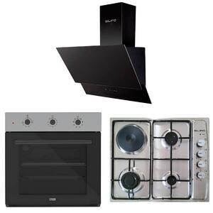 ΣΕΤ ΦΟΥΡΝΟΣ SF6008 INOX + ΕΣΤΙΑ ΜΙΚΤΗ SF6100 INOX (3 ΥΓΡΑΕΡΙΟΥ + 1 ΗΛΕΚΤΡΙΚΟ) (4 ΕΤΗ ΕΓΓΥΗΣΗ ΕΛΛΗΝΙΚΗΣ ΑΝΤΙΠΡΟΣΩΠΕΙΑΣ) + ΑΠΟΡΡΟΦ