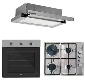 ΣΕΤ ΦΟΥΡΝΟΣ SF6008 INOX + ΕΣΤΙΑ ΜΙΚΤΗ SF6100 INOX (3 ΥΓΡΑΕΡΙΟΥ + 1 ΗΛΕΚΤΡΙΚΟ) (4 ΕΤΗ ΕΓΓΥΗΣΗ ΕΛΛΗΝΙΚΗΣ ΑΝΤΙΠΡΟΣΩΠΕΙΑΣ) + ΑΠΟΡΡΟΦ
