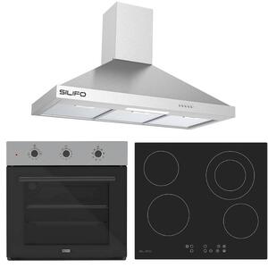 ΣΕΤ ΣΕΤ ΦΟΥΡΝΟΣ SF6008 INOX + ΕΣΤΙΑ ΚΕΡΑΜΙΚΗ SF6822HV5 + ΑΠΟΡΡΟΦΗΤΗΡΑΣ ΚΑΜΙΝΑΔΑ SF6618 INOX 90CM (4 ΕΤΗ ΕΓΓΥΗΣΗ ΕΛΛΗΝΙΚΗΣ ΑΝΤΙΠΡ