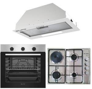 ΣΕΤ ΦΟΥΡΝΟΣ ΗΛΕΚΤΡΙΚΟΣ SF6850BOI INOX 83LT + ΕΣΤΙΑ ΜΙΚΤΗ SF6100 INOX (3 ΥΓΡΑΕΡΙΟΥ + 1 ΗΛΕΚΤΡΙΚΟ) + ΜΗΧΑΝΙΣΜΟΣ ΑΠΟΡΡΟΦΗΣΗΣ SILIFO
