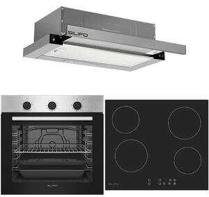 ΣΕΤ ΦΟΥΡΝΟΣ ΗΛΕΚΤΡΙΚΟΣ SF6850BOI INOX 83LT + ΕΣΤΙΑ ΚΕΡΑΜΙΚΗ SF6821HV4 + ΑΠΟΡΡΟΦΗΤΗΡΑΣ ΣΥΡΟΜΕΝΟΣ SILIFO SF6663 INOX (4 ΕΤΗ ΕΓΓΥΗΣ