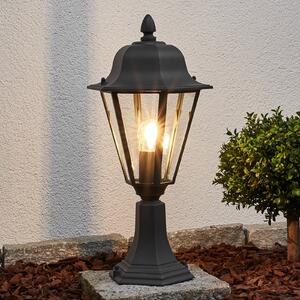 Lindby Φωτιστικό βάθρο Edana, 52 cm, ανθρακί, E27, IP44, ρυθμιζόμενος, Μαύρο, Μέταλλο, σύγχρονο