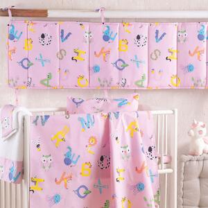 Πάντα Κούνιας (200x43) Rythmos Baby Letterland Pink