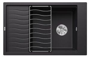 Blanco Elon XL 6 S Black SILGRANIT™ PuraDur™ Γρανιτένιος Νεροχύτης Ένθετος με 1 Γούρνα και Πλέγμα Αποστράγγισης 78x50cm
