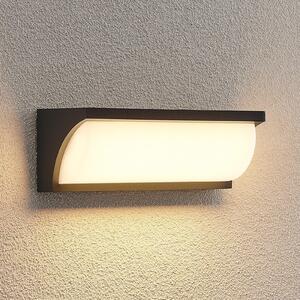 Lucande Εξωτερικό φωτιστικό τοίχου LED Aune, Μαύρο, Μέταλλο, σύγχρονο
