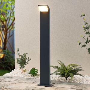 Lucande Φωτιστικό μονοπατιών LED Tinna, 80 cm, ανθρακί, IP65, Μαύρο, Αλουμίνιο, σύγχρονο