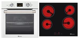 MultiHome MH-6061 & MH-6135 Σετ Φούρνος 65lt με Κεραμικές Εστίες Π59.5εκ Λευκός