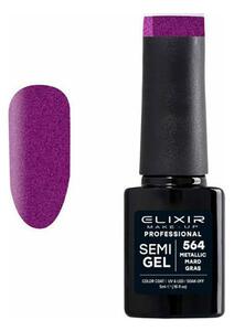 Ημιμόνιμο Βερνίκι Semi Gel 564 Metallic Mard Gras 5ml Elixir