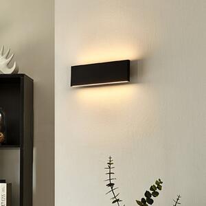Lindby LED φωτιστικό τοίχου Ignazia, 28cm, μαύρο, μεταλλικό, πάνω/κάτω