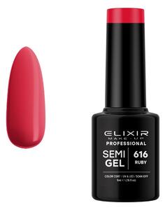 Ημιμόνιμο Βερνίκι Semi Gel 616 Ruby 5ml Elixir