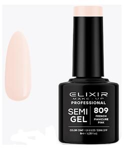 Ημιμόνιμο Βερνίκι Semi Gel 809 French Manicure Pink 8ml Elixir