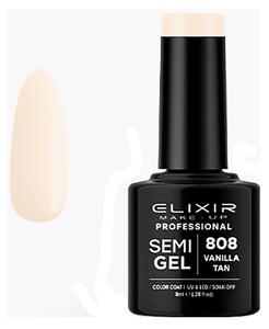 Ημιμόνιμο Βερνίκι Semi Gel 808 Vanialla Tan 8ml Elixir