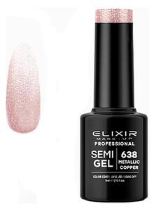 Ημιμόνιμο Βερνίκι Semi Gel 638 Metallic Copper 5ml Elixir