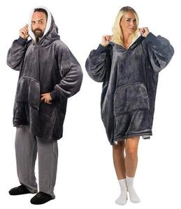 HomeVero Comfort Blanket Βελούδινη Oversized Μπλούζα – Κουβέρτα HV-CB-G Γκρι