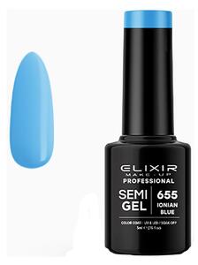 Ημιμόνιμο Βερνίκι Semi Gel 655 Ionian Blue 5ml Elixir