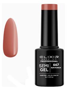 Ημιμόνιμο Βερνίκι Semi Gel 667 Rum Punch 5ml Elixir