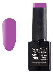 Ημιμόνιμο Βερνίκι Semi Gel 634 Dark Magenta 5ml Elixir