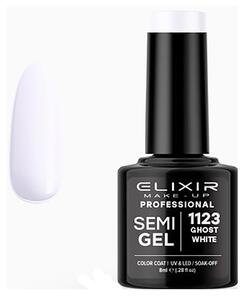 Ημιμόνιμο Βερνίκι Semi Gel 1123 Ghost White 8ml Elixir