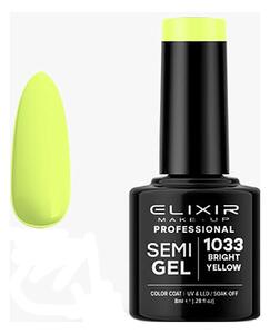 Ημιμόνιμο Βερνίκι Semi Gel 1033 Bright Yellow 8ml Elixir