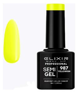 Ημιμόνιμο Βερνίκι Semi Gel 987 Yellowish 8ml Elixir